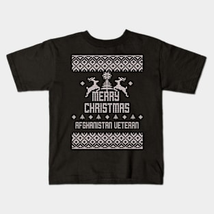 Merry Christmas AFGHANISTAN VETERAN Kids T-Shirt